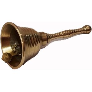 PARIJAT Handicraft 4-Inch Brass Bell for Home <b>Mandir</b> Temple Living Room Decoration Pooja Decorative Items Puja Bell - Product Image 4