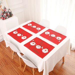Creative <b>Christmas</b> Embroidered <b>Placemats</b> for Festive Dining Table Decor <b>Christmas</b> Home Holiday Ornaments - Product Image 1