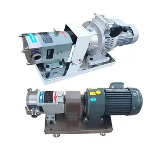 Automatic Hygienic Royal Jelly Lobe Pump Set Positive Displacement Cam Rotor Pumps