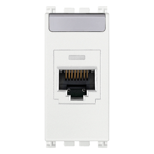 Panduit Cat5e Utp RJ45 <b>Socket</b> White 6 In Length 2.8 In Width 5.3 In Height <b>Plugs</b> <b>Sockets</b> - Product Image 1