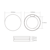 Boîtier compact rond pour poudre pressée avec logo personnalisé et miroir, conteneur portable pour poudre de maquillage pour le visage