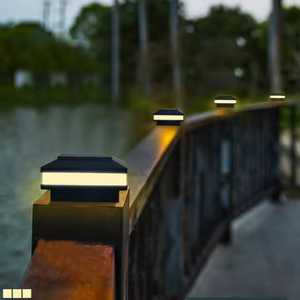 Lampe de décoration de tour extérieure à LED pour clôture Lampe solaire de jardin pour pilier de pelouse Lampe de porte de poteau solaire pour décoration - Product Image 2