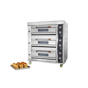 Horno de Gas de Triple Cubierta de Alta Resistencia con 6 Bandejas y 3 Ventanas de Visualización de Alta Temperatura, de Acero Inoxidable, Venta al por Mayor para Panaderías y Restaurantes - Product Image 5