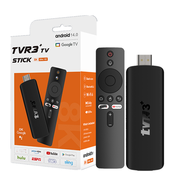 Wholesale TVR3+ Quad Core Android 14 TV Stick RK3518 5G WiFi Multi Language Media Player 4K