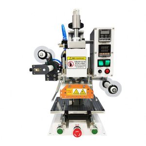 Small Pneumatic Digital Foil Leather Logo Heat Emmbossed T Slot Hot Stamping Machine Paper Plastic Wood Indentation Brand - Product Image 1