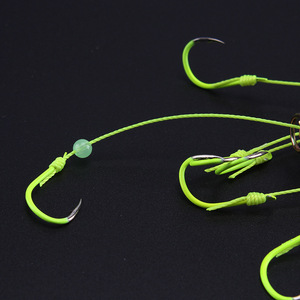 Juego de Anzuelos de Pesca Aohu Explosion Hook, 10 Anzuelos Fluorescentes para Pesca en Agua Salada, Anzuelos Múltiples de Acero con Alto Contenido de Carbono - Product Image 3