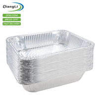 Aluminiumpfannen 9x13 Einweg-Alufolienpfannen Halbe Größe Dampfgarer Tiefe Schalen - Alufolienpfannen Ideal zum Kochen, Erhitzen und Aufbewahren von Lebensmitteln