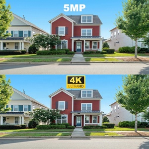Комплект камер Ultra HD 8MP 4K POE с ночным видением, водонепроницаемый металлический корпус IP66, для наружного видеонаблюдения, с 4-канальной системой PoE - Product Image 4