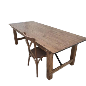 Chất Lượng Cao Mộc Mạc Thông Trang Trại Bàn Gỗ Phong Cách Hiện Đại Gấp Thiết Kế Cho Vườn Cắm Trại Bán Buôn Khuyến Mại Bàn Ăn - Product Image 5