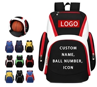 Sac à dos de basketball personnalisé pour équipe sportive avec nom, numéro et logo du joueur, pour l'école, la gym, l'entraînement, en tissu Oxford avec poche pour ballon
