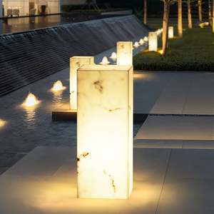 Lampadaire <span class=keywords><strong>LED</strong></span> d'extérieur en métal, imitation marbre, style nordique, pour villa, cour, aménagement paysager, décoratif, étanche, pour pelouse - Product Image 5