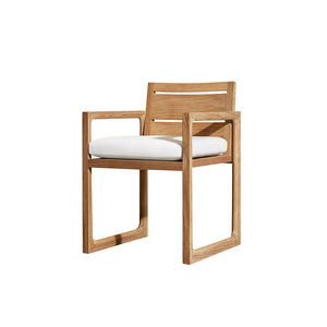 Tables et chaises d'extérieur en bois massif pour villa, cour, terrasse, hôtel, jardin, maison d'hôtes, salle à manger extérieure en teck - Product Image 5