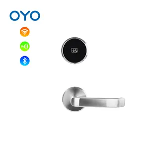 OYO Reasonable Price Stainless Steel Security With Punching Card System Safety handle smart Hotel Door Lock