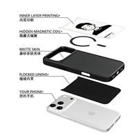 Coque de téléphone AG Feeling Black Edge avec motif garçon pour iPhone 17, 17 Pro Max, 16 Pro, 15, 15 Pro Max – Coque magnétique