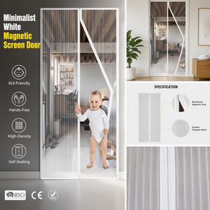 <span class=keywords><strong>Mosquitera</strong></span> Magnética Moderna OEM ODM, Malla de Poliéster, Cortina Autoadhesiva para Puerta de Baño - Product Image 3