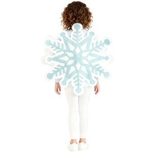 Costume de cosplay flocon de neige pour enfants, tenue de spectacle d'hiver, combinaison blanche avec veste, 8-13 ans - Product Image 3