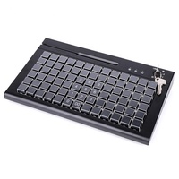 Teclado POS programable KB78MS/D OPOS/JPOS al por mayor con llave y lector de tarjetas magnéticas para sistemas POS