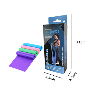 Bandes de résistance robustes, emballage en boîte colorée, 21 cm x 8,5 cm x 3,5 cm, bandes d'exercice élastiques pour yoga et fitness, unisexe - Product Image 1