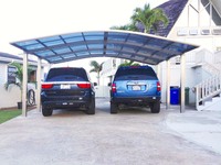 Port de voiture étanche porte en aluminium japonais carport à pente unique