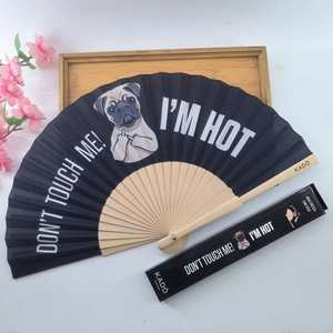 Promotional Fan Spanish Handle Plastic Wedding Favor <b>Gifts</b> PE Love Folk Art Mini Fan <b>Box</b> Plastic Customized Logo Color - Product Image 5