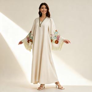 New Design Dubai Style High Quality Fabric Long Fashion Modest <b>Dress</b> Sequins <b>Abaya</b> for Muslim Women Supplier - Product Image 1