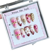 Faux ongles en gel à presser éclaircissants de designer, couvrance totale, fabricant
