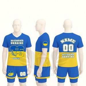 Uniforme de Fútbol Personalizado para Aficionados de Ucrania, Edición para Fanáticos, Camiseta y Pantalones Cortos - Product Image 2