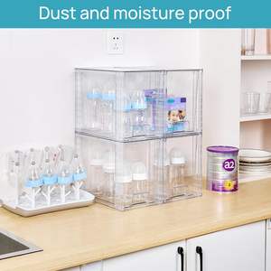 Organizador de Cajones Apilables de 12'', Organizador Desmontable de Plástico Transparente para Escritorio y Gabinete - Product Image 2