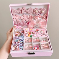 Coffret Cadeau d'Accessoires Cheveux Princesse Haut de Gamme pour Filles – Pince à Cheveux, Élastique, Bandeau, Boîte à Bijoux pour Anniversaire