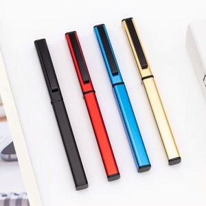Square Business Metal Rollerball <b>Pen</b> Light Luxury Gel <b>Pens</b> with Custom logo Slim Signature <b>Pen</b> for Corporate Promotion - Product Image 1