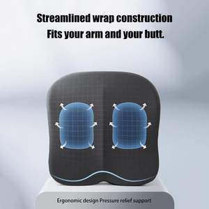 ソフトな高さのあるメモリーフォームU字型カーシートクッション、高さ調整可能なデザインで運転快適性を向上、姿勢矯正ランバーピロー - Product Image 3