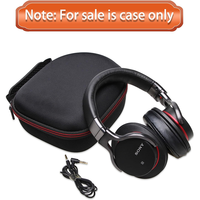Étui de transport pour casque en EVA avec logo personnalisé, doublure douce anti-rayures, organiseur rigide pour casque pliable supra-auriculaire, utilisation en voyage et pour le gaming