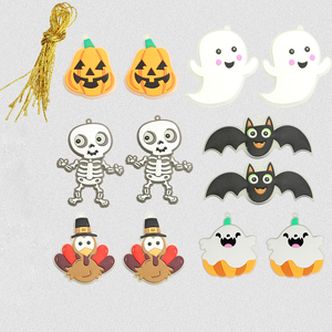 Bán Buôn Halloween Quyến Rũ Ma Quái Skeleton Keychain Mặt Dây Chuyền Phim Hoạt Hình Bí Ngô Keyring Halloween Đêm Dễ Thương Silicone Key Holder - Product Image 3