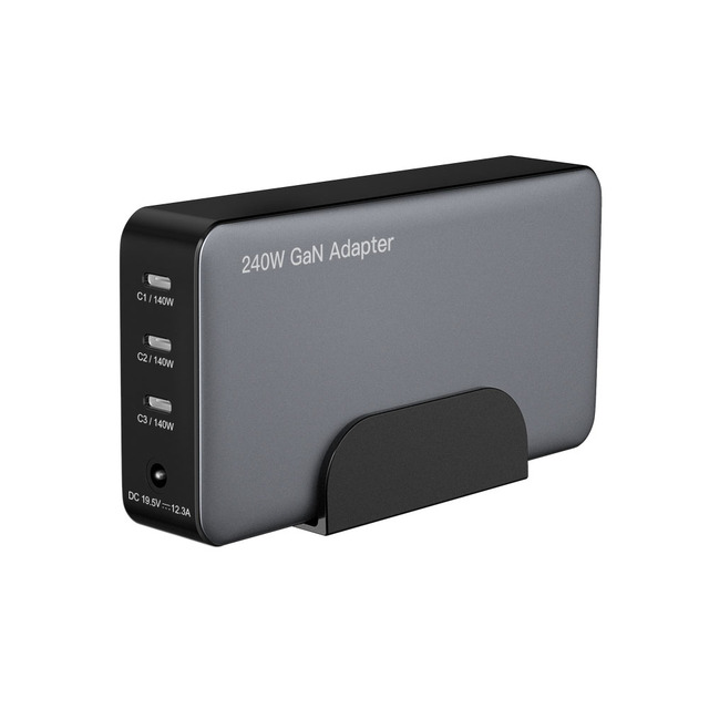 240W Desktop Charger 3C+1DC Gan Tech 4 Ports 240w Usb C Adapter 5V3A 9V3A 12V3A 5V3A 20V5A 28V5A Pd 140w 100w Usb-C Gan Charger