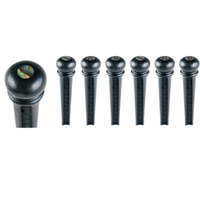 Ebony Bridge Pins with Abalone Inlay, Folk Guitar String Pegs / String End Pins, Guitar Replacement Parts
