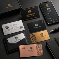 Carte de visite en métal, design personnalisé gratuit, en acier inoxydable, pour souvenir