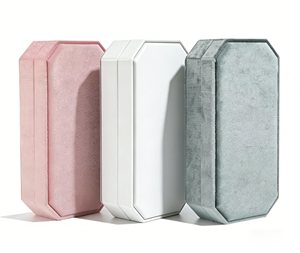 Customized Logo Luxury Velvet Earring <b>Ring</b> Jewelry <b>Box</b> Multiple <b>Rings</b> Jewelry Display Tray Packaging Storage <b>Box</b> - Product Image 2