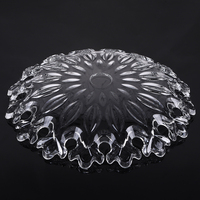 Assiettes de présentation en verre transparent pour dîner, mariage, salade, fruits