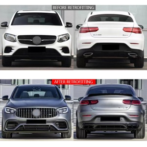 Kit carrosserie AMG 63 S pour Mercedes Benz GLC Coupé X253, modification et mise à niveau de la voiture 2016-2019, pare-chocs avant et arrière - Product Image 2