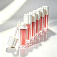 Botol Persegi, Tutup Berbentuk Bunga, Botol Set Ganda, Tabung Lip Glaze, Bahan Kemasan Tabung Plastik Kosong