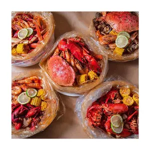 Bolsa de plástico para hervir mariscos, horno hervidor de mariscos para Cocinar en Microondas, venta al por mayor