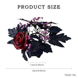 Guirlandes de bougies artisanales en polyester à l'effigie de roses simulées pour Noël, Halloween, Thanksgiving, Nouvel An, la Saint-Valentin, la remise des diplômes - Product Image 4