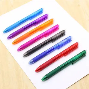 Multi color ball-point caneta apagável caneta apagável com logotipo personalizado