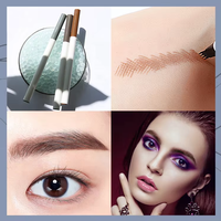 Crayon à sourcils liquide minéral OEM/ODM à 4 pointes, logo personnalisé, plat, longue tenue, waterproof, 3 couleurs