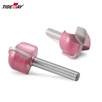 Fraise CNC personnalisable TideWay pour le bois, fraise de gravure à double fond rond de 6 mm pour outils de travail du bois, prise en charge ODM OEM
