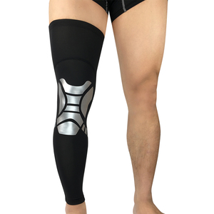 Genouillères de basketball personnalisées avec logo pour adultes, avec manchon de compression souple en nylon et spandex pour la jambe et le mollet, protection contre les périostites tibiales - Product Image 3