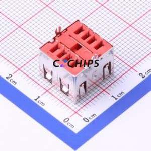 907-422A1101Y10210 USB Connector Through hole Component (THT) Connector Type-A USB 2.0 Female Through Hole - Product Image 1