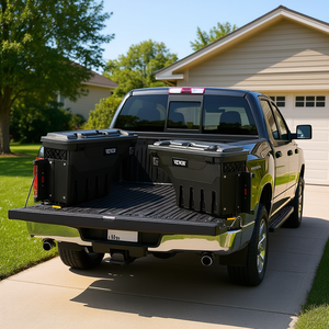 Boîtes de rangement pour camion Vevor, 485 mm, fermeture à loquet, étanches, avec serrure à clé, en plastique rectangulaire, pour garage. - Product Image 2