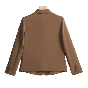 Women's Quilted Suit Jacket Warm Thickened Winter Coat Elegant Professional Full Sleeve Waist Cinching No Wrinkle Treatment - Product Image 3