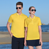 Polo en coton brodé à manches courtes pour homme, couleur marine unie, vente en gros